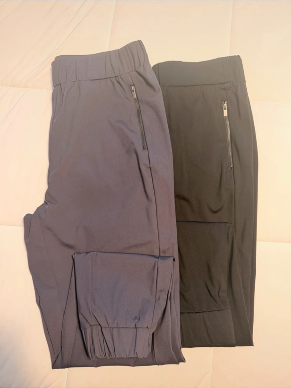 Bagatelle Collection Pull on Joggers Dark Charcoal Gray and Black